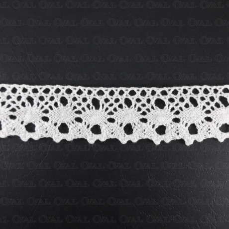 Koronka bawełniana 24mm /1yard biel 3168