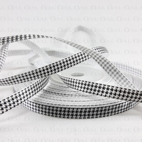 Taśma atłasowa pepitka 6mm/30y 3063