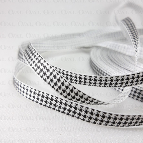 Taśma atłasowa pepitka 6mm/30y 3063