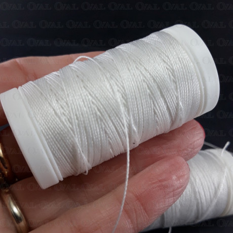 Nici poliestrowe grube 20/100m biał 5125