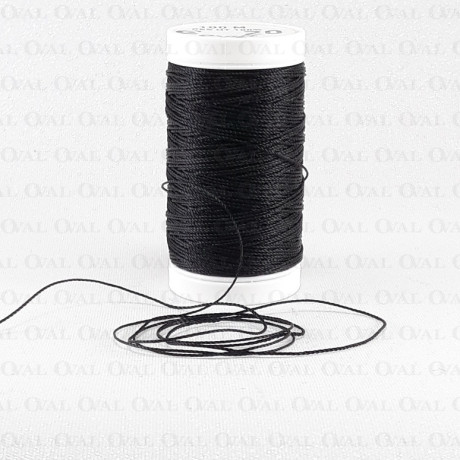 Nici poliestrowe grube 20/100m czarne 5126