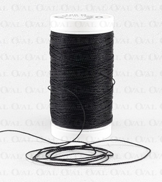 Nici poliestrowe grube 20/100m czarne 5126