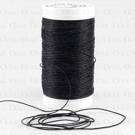 Nici poliestrowe grube 20/100m czarne 5126