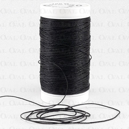 Nici poliestrowe grube 20/100m czarne 5126
