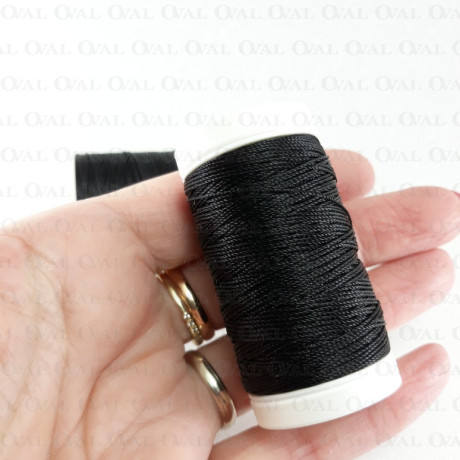 Nici poliestrowe grube 20/100m czarne 5126