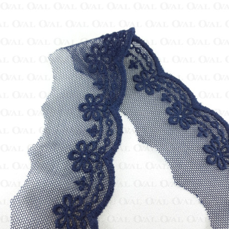 Koronka haft na tiulu 45mm/1y granat 3796