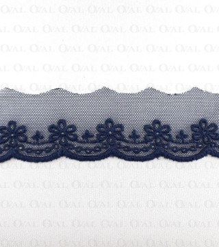 Koronka haft na tiulu 45mm/1y granat 3796