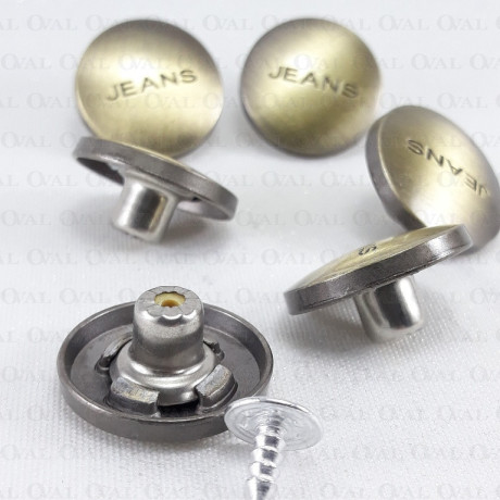 Guzik do jeansu na gwóźdź PAKIET 10szt, nr 5148