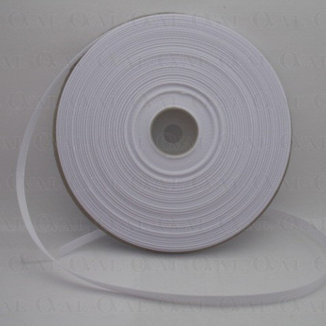 Grosgrain ribbon, white PACKAGE 5 linear metres S68