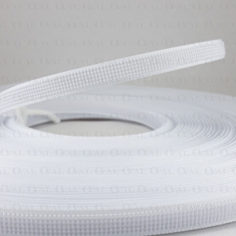 Fiszbiny tkane 8mm/1y białe 5182