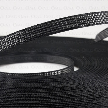 Fiszbiny tkane 8mm/1m czarne 5183