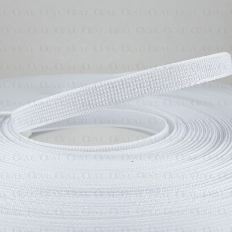 Fiszbiny tkane 10mm/1m białe 5184