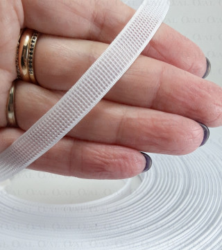 Fiszbiny tkane 10mm/1m białe 5184