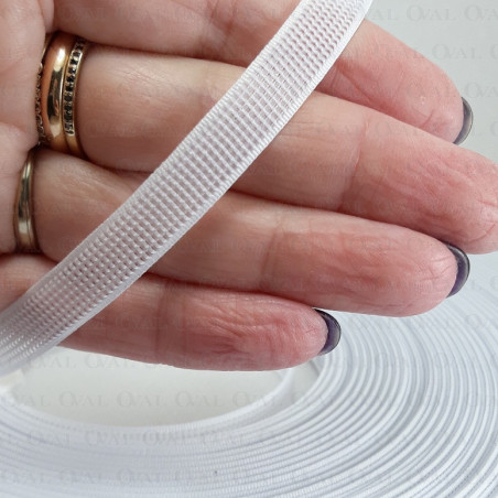 Fiszbiny tkane 10mm/1m białe 5184