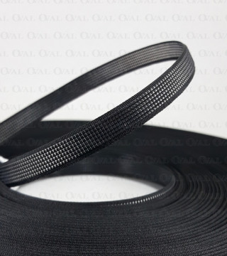 Fiszbiny tkane 10mm/1m czarny 5184