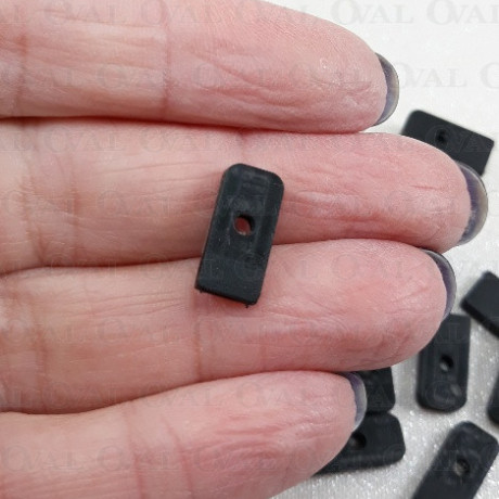 Końcówki do fiszbin 6mm/10szt czarne 5186