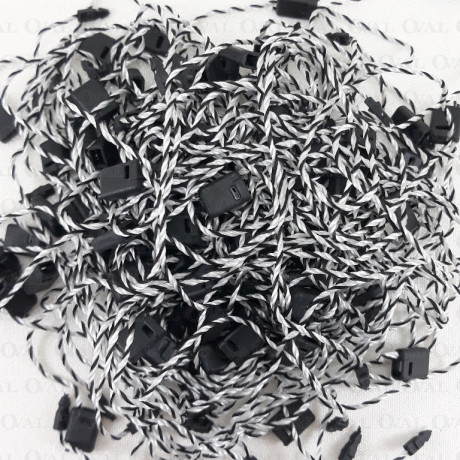 Plomby ręczne czarno białe 16cm/1000szt 5192