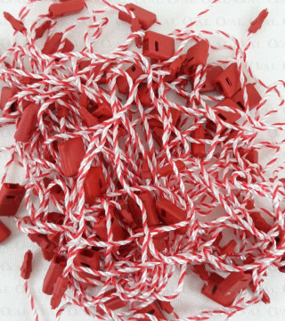 Plomby ręczne czerwono białe 16cm/1000szt 5193