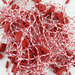 Plomby ręczne czerwono białe 16cm/1000szt 5193 Plomby ręczne czerwono białe 16cm/1000szt 5193