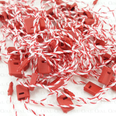 Red and white manual seals 16cm/1000pcs 5193