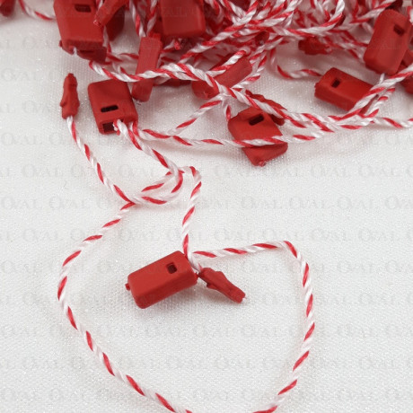 Plomby ręczne czerwono białe 16cm/1000szt 5193