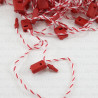 Red and white manual seals 16cm/1000pcs 5193