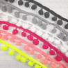 Pom-poms on tape, various colours, 1 m   no. 1742