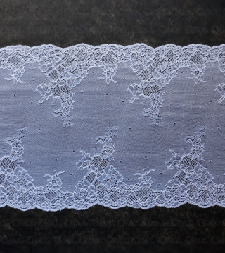 Koronka elastyczna 270mm/ 1m  biała 3046