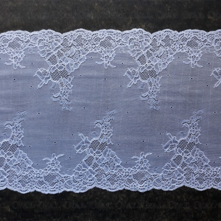 Koronka elastyczna 270mm/ 1m  biała 3046