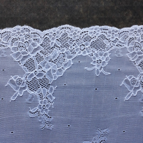 Koronka elastyczna 270mm/ 1m  biała 3046