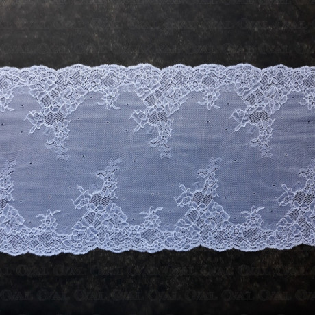 Koronka elastyczna 270mm/ 1m  biała 3046