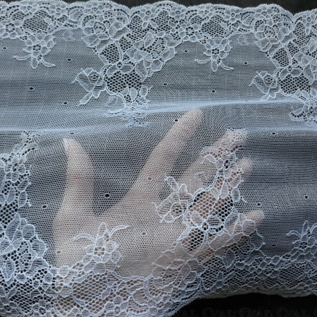 Koronka elastyczna 270mm/ 1m  biała 3046