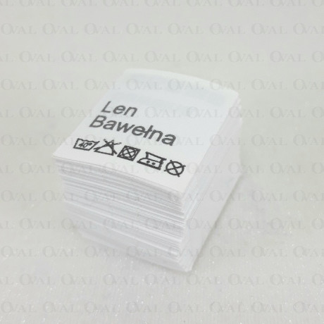 Wszywka 200SZT skład surowcowy, przepis prania LEN/BAWEŁNA 2368