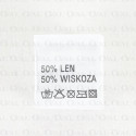 Wszywka 200SZT skład surowcowy, przepis prania LEN/WISKOZA 3576