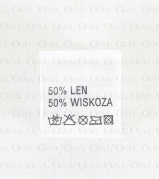 Wszywka 200SZT skład surowcowy, przepis prania LEN/WISKOZA 3576