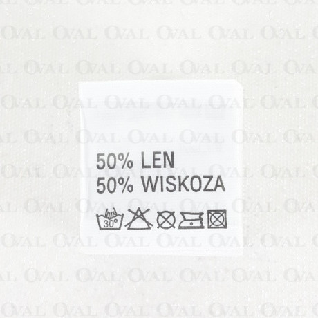Wszywka 200SZT skład surowcowy, przepis prania LEN/WISKOZA 3576