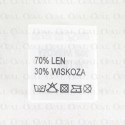 Wszywka 200SZT skład surowcowy, przepis prania LEN/WISKOZA 3575