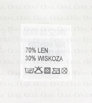 Wszywka 200SZT skład surowcowy, przepis prania LEN/WISKOZA 3575