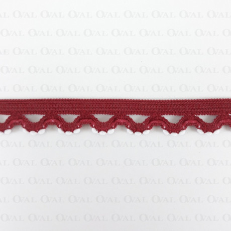 Gumokoronka 15mm/ 1 lub 25m bordo 2828