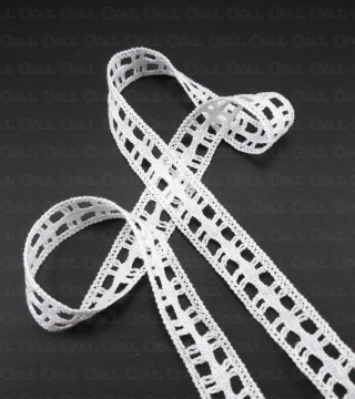 Koronka gipiurowa 15mm/1yard biała 2879