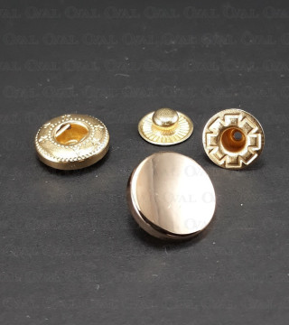 Napy 15mm/ 100szt złote 5291