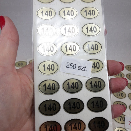 Naklejki rozmiarowe 56-182 5304