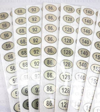 Naklejki rozmiarowe 56-182 5304