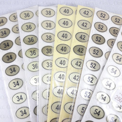 Naklejki rozmiarowe 36-62/250szt 5305 Naklejki rozmiarowe 36-62/250szt 5305