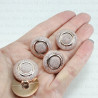 Button 22mm/10pcs rose gold 4128