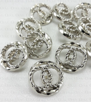 Guziki metalowe 22mm/200szt 5344