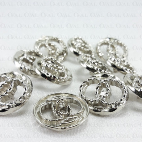 Guziki metalowe 22mm/200szt 5344