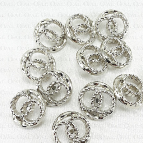 Guziki metalowe 22mm/200szt 5344