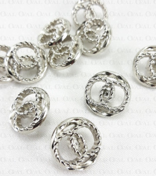 Guziki metalowe 17mm/200szt 5345