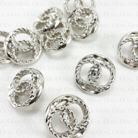 Guziki metalowe 17mm/200szt 5345